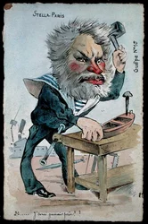 Caricature of the Minister for the Navy, Camille Pelletan from the series 