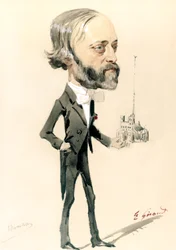 Caricature of the Architect, Eugène Emmanuel Viollet-le-Duc