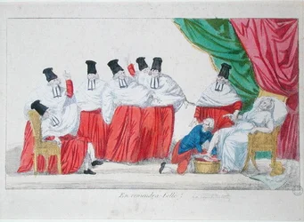 Caricature of the birth of the French Constitution