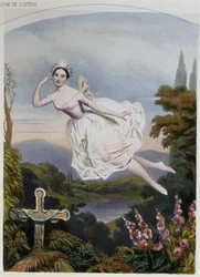 Carlotta Grisi as Giselle, from the ballet of the same name by Adolphe Adam