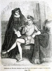 Catherine de Medici Tears from Her Son Charles IX the Order to Give the Signal of the Massacre of Saint Bartholomew in 1572