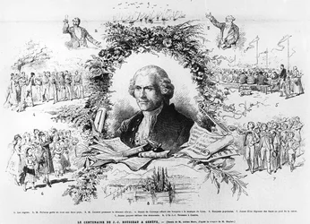 Celebrations in Geneva to celebrate the centenary of the death of Jean-Jacques Rousseau, illustration from Le Monde Illustree, 1878