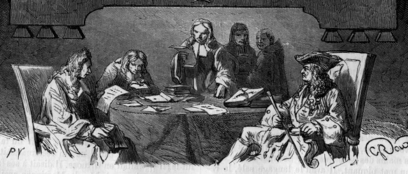 Censorship: Under the Old Regime, the service is called "Black Cabinet" to examine private correspondence for security reasons. Engraving of the 19th century