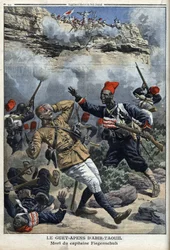 Chad, Ambush at Abir Taouil, death of Captain Fiegenschuh, illustration from 