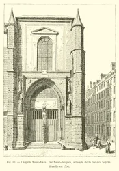 Saint-Yves Chapel, rue Saint-Jacques, at the corner of rue des Noyers, demolished in 1796