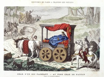 Char of a lazy king and chariot of a peasant, from 