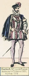 Charles IX, 61st King of France, ascended the throne in 1560, died in 1574