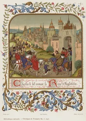 Charles the Fair Receiving the Queen of England
