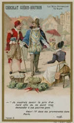 Chocolat Guerin-Boutron Trade Card, Historic Words Series