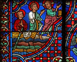 Christ walks on water