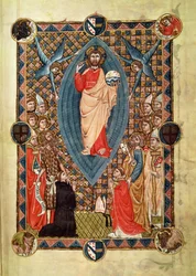 Christ in Majesty with Saints, from the Pontifical of Bishop Pierre de la Jugie