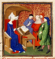 Christine Instructing, MS Harley 4431, f.259v, France, c.1410-14