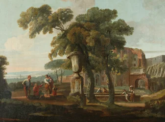 Classical Landscape with Urn, c.1700