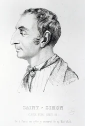 Claude Henri de Rouvroy, Count of Saint-Simon, engraved by Perrot