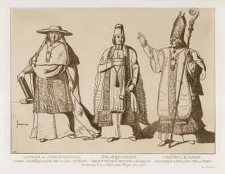 Clerical Dress, Drawings After Artwork by Touzee, Circa 1776