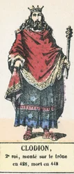 Clodion, 2nd King, Ascended the Throne in 428, Died in 448 (engraving)