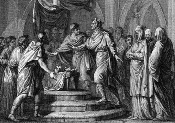 Clotaire II presiding over the first 