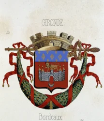 Coat of arms of the city of Bordeaux - in “Armorial National de France”, by H. Traversier, Paris