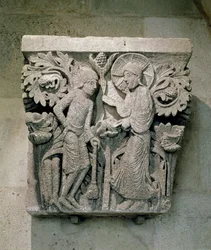 Column Capital Depicting Christ and James the Less