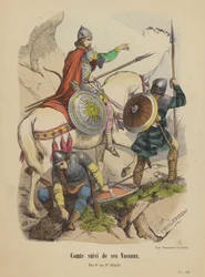 Count Followed by His Vassals, 8th to 9th Century
