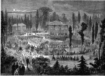 Concert of the Musard orchestra at the Champs-Elysees, Paris