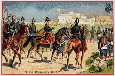 Conquest of Algeria: Marshal de Bourmont (Louis Auguste, Count of Bourmont) (1773-1846) at the capture of Algiers