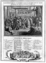 Consecration and Coronation of Henri IV (1553-1610) at the Chartres Cathedral on the 27th January 1594, late 16th century