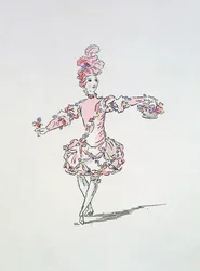 Costume Design for A Young Egyptian as Spring in Les Fetes de L