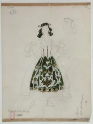 Costume design for opera Cavalleria Rusticana by Pietro Mascagni