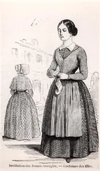 Costume for Girls at the Institute for the Young Blind, in 