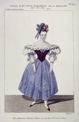 Costume for Madame Cinti Damoreau in the Role of Zerlina in Don Giovanni, Engraved by Maleuvre, Printed by Hautecoeur-Martinet