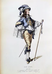 Costume for the character of Don Juan in scene 2 of Act I of the homonymous piece by Moliere