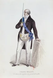Costume of a Freemason for His Reception into the Grade of Master, c.1848