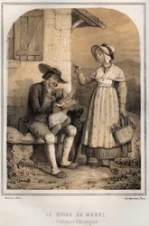 Costumes of Auvergne - The guide of Murol - engraving in “My Uncle