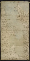 Map of the English Channel (English South Coast and French North Coast) by Jean Rotz