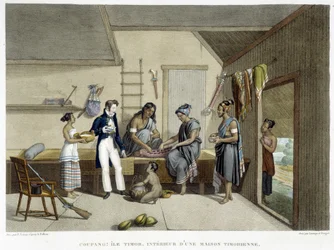 Coupang: Timor island, interior of a Timorean house
