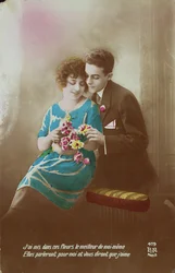 Couple with flowers