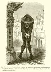 Cour des Miracles of Paris. Talebot the Hunchback, a Celebrated Scamp during the Seventeenth Century