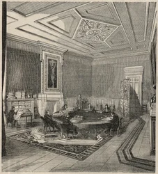 Cour des Comptes - Committee Room - Engraving in 