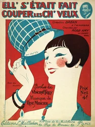 Cover for the music score, She had her hair cut, 1924