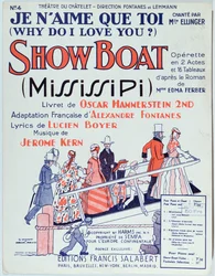 Cover of score of the operetta Showboat, produced at the Theatre du Chatelet in 1928