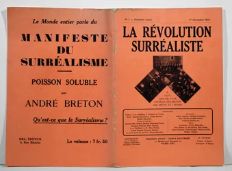 Cover of the First Issue of La Revolution Surrealiste Magazine
