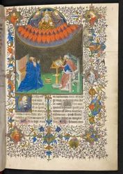 David and the Lord, Breviary of John the Fearless, Add. 35311, f.8r