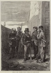 Defence of Paris, Volunteers guarding a Postern of the Fortified Enceinte