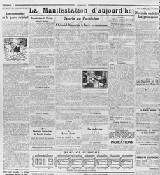 Demonstration of the day, Jaures in the Pantheon, from L