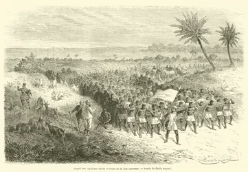 Departure of Captains Speke and Grant and their caravan
