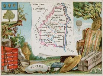 Department of Ardeche in South-Central France