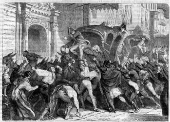 Departure of King Ferdinand VII to Bayonne 1808 (Abdications of Bayonne) - in 