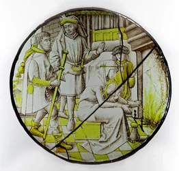 A St James pilgrim enters a hostel