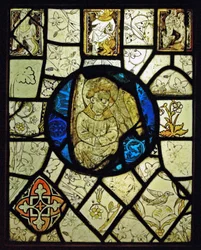 Grisaille with Grotesques and an Angel